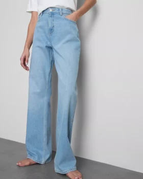 Jeans med høy midje og rette ben