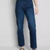 Jeans med høy midje og rette ben