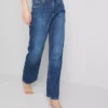 Jeans med høy midje og rette ben