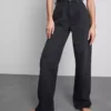 Jeans med høy midje og rette ben