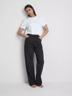 Jeans med høy midje og rette ben