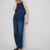 Jeans med høy midje og rette ben