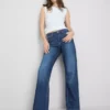 Jeans med høy midje og rette ben