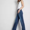 Jeans med høy midje og rette ben