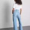 Jeans med høy midje og rette ben