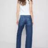 Jeans med høy midje og rette ben