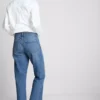 Jeans med høy midje og rette ben
