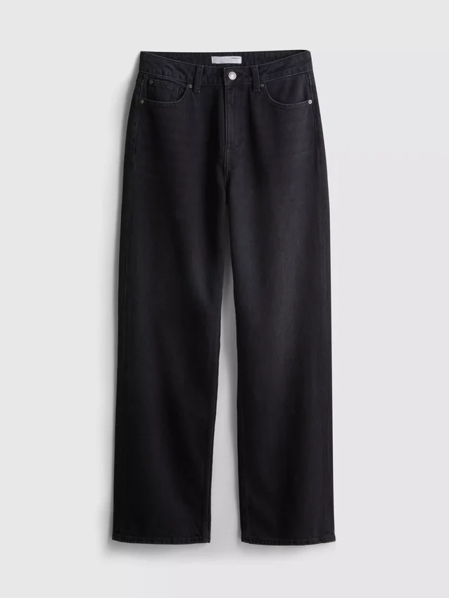 Jeans med høy midje og rette ben