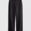 Jeans med høy midje og rette ben