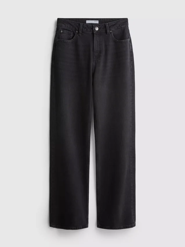 Jeans med høy midje og rette ben
