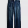 Jeans med høy midje og rette ben