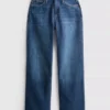 Jeans med høy midje og rette ben