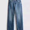 Jeans med høy midje og rette ben