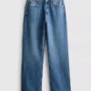 Jeans med høy midje og rette ben