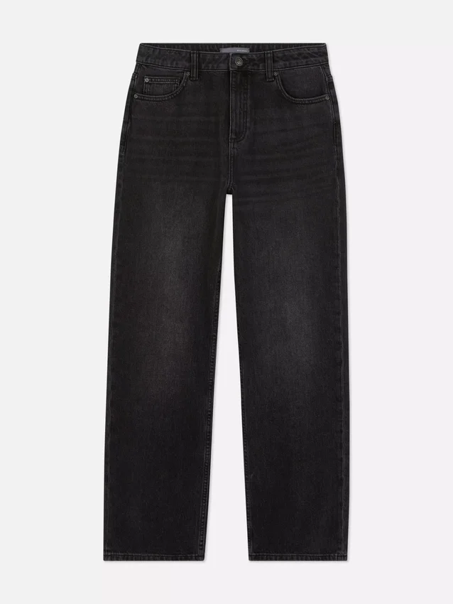 Jeans med høy midje og rette ben