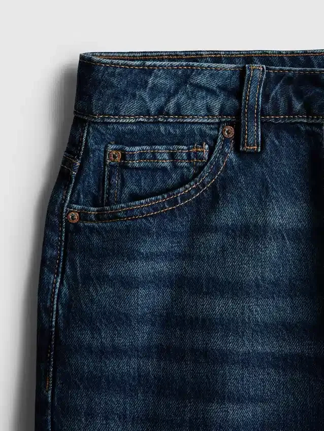 Jeans med høy midje og rette ben