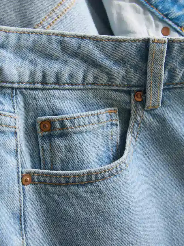 Jeans med høy midje og rette ben