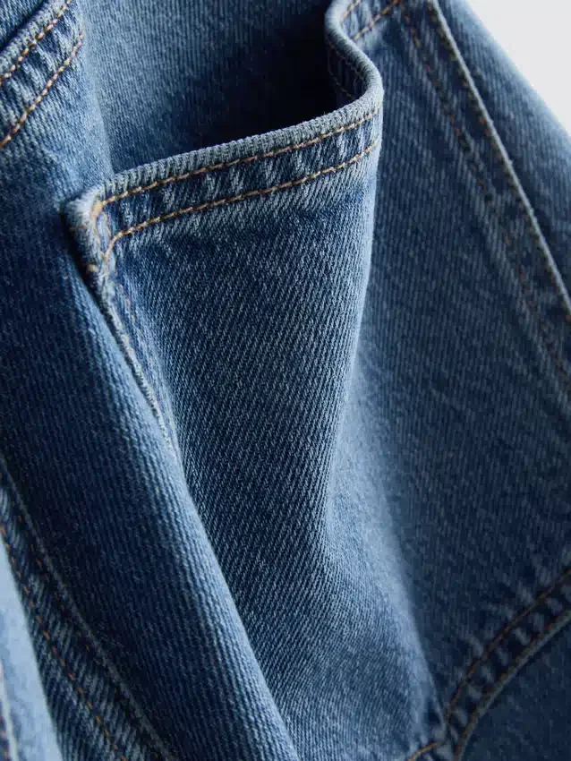 Jeans med høy midje og rette ben