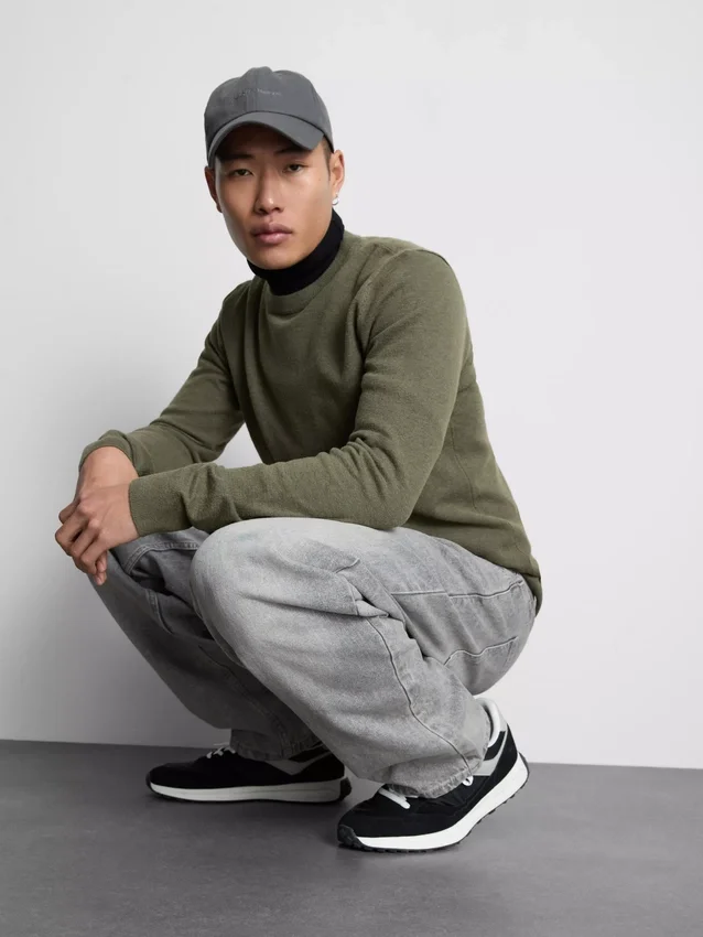 Jeans med middels høy midje og avslappet, rett ben