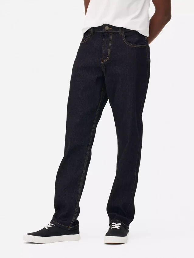 Jeans med middels høy midje og rett ben