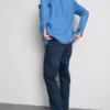 Jeans med middels høy midje og rette ben