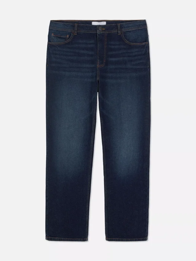 Jeans med middels høy midje og rette ben