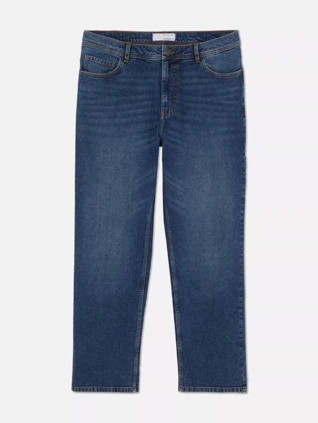 Jeans med middels høy midje og rette ben