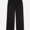 Jeans med middels høy midje og vide ben