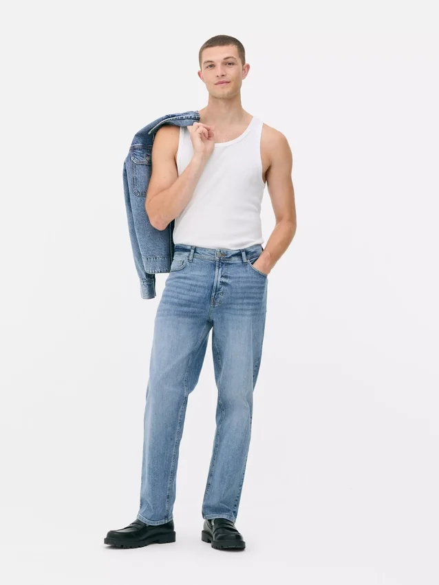 Jeans med rett ben og stretch