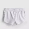 Jersey-shorts med knapper, med høyt bomullsinnhold
