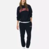 Joggebukse med mansjetter og trykk