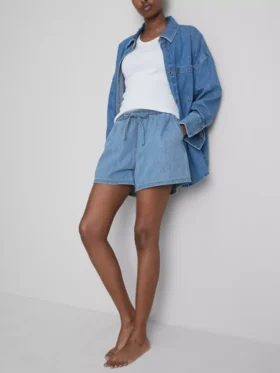 Joggebukser i bomullsdenim