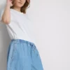 Joggebukser i bomullsdenim