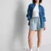 Joggebukser i bomullsdenim