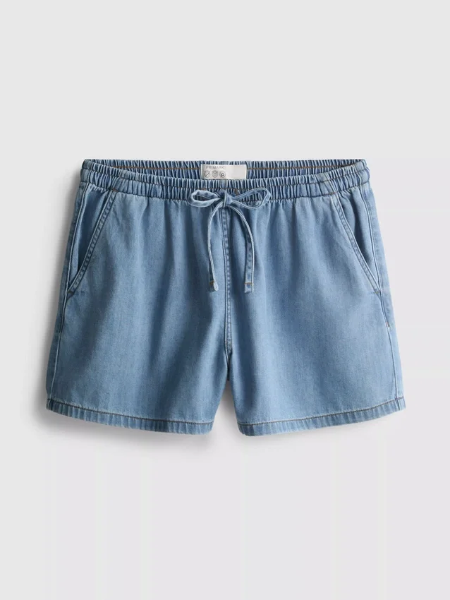 Joggebukser i bomullsdenim