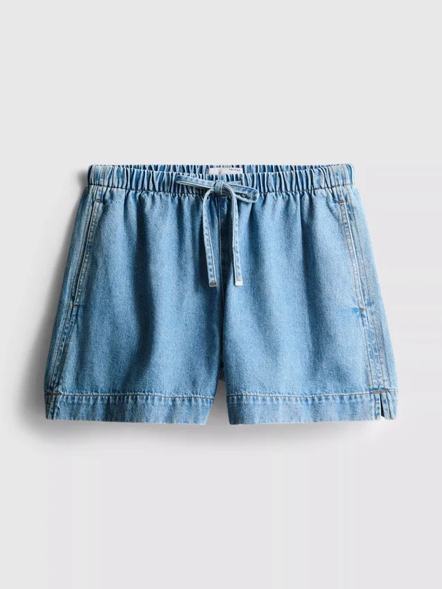 Joggebukser i bomullsdenim