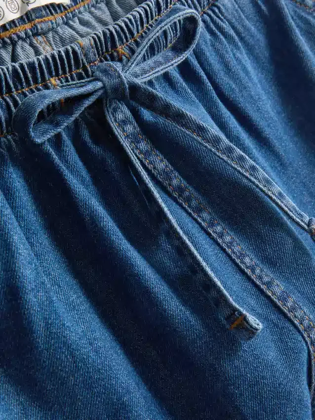 Joggebukser i bomullsdenim