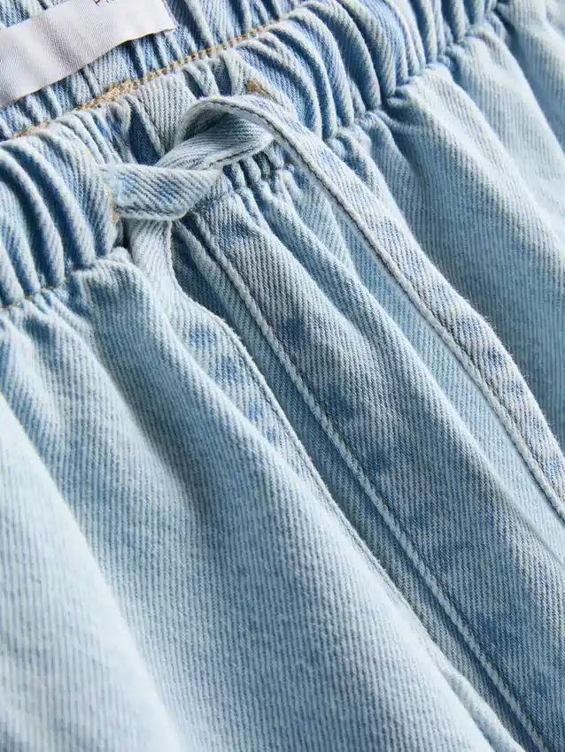 Joggebukser i bomullsdenim