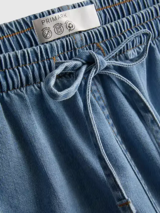 Joggebukser i bomullsdenim