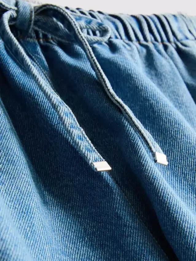 Joggebukser i bomullsdenim