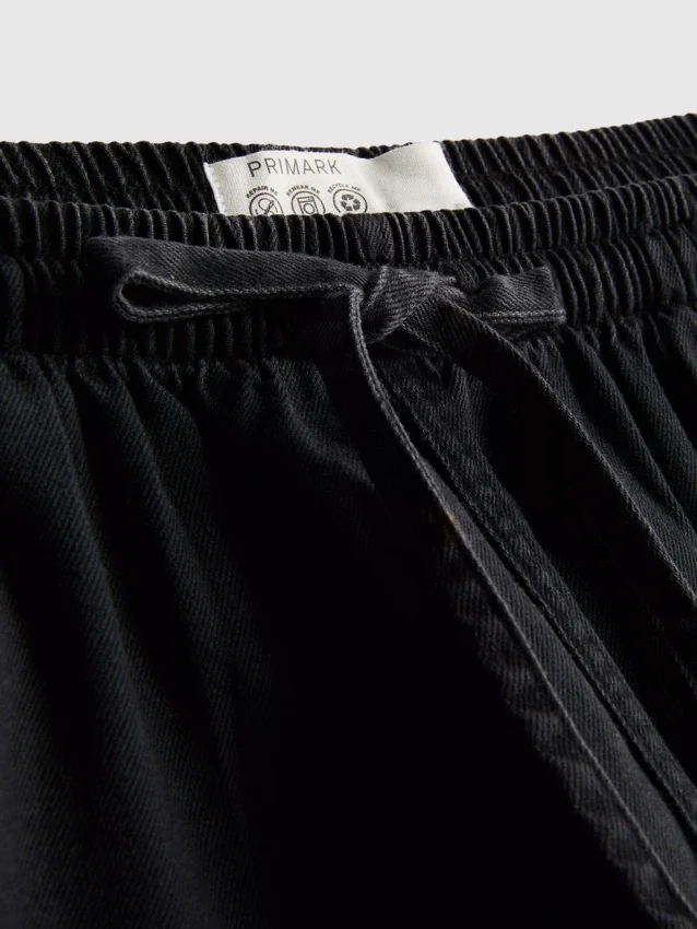 Joggebukser i bomullsdenim