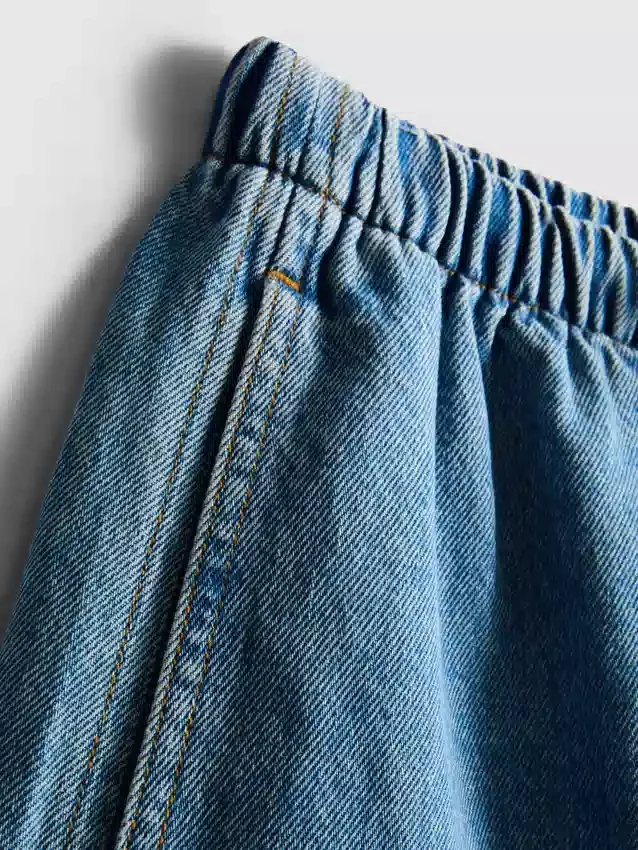 Joggebukser i bomullsdenim