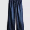 Joggebukser i denim med rette ben