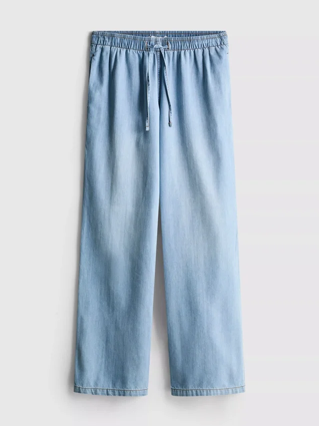 Joggebukser i denim med rette ben