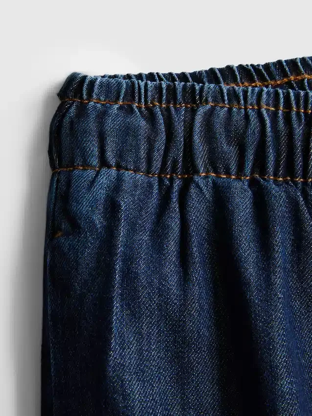 Joggebukser i denim med rette ben