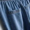 Joggebukser i denim med rette ben