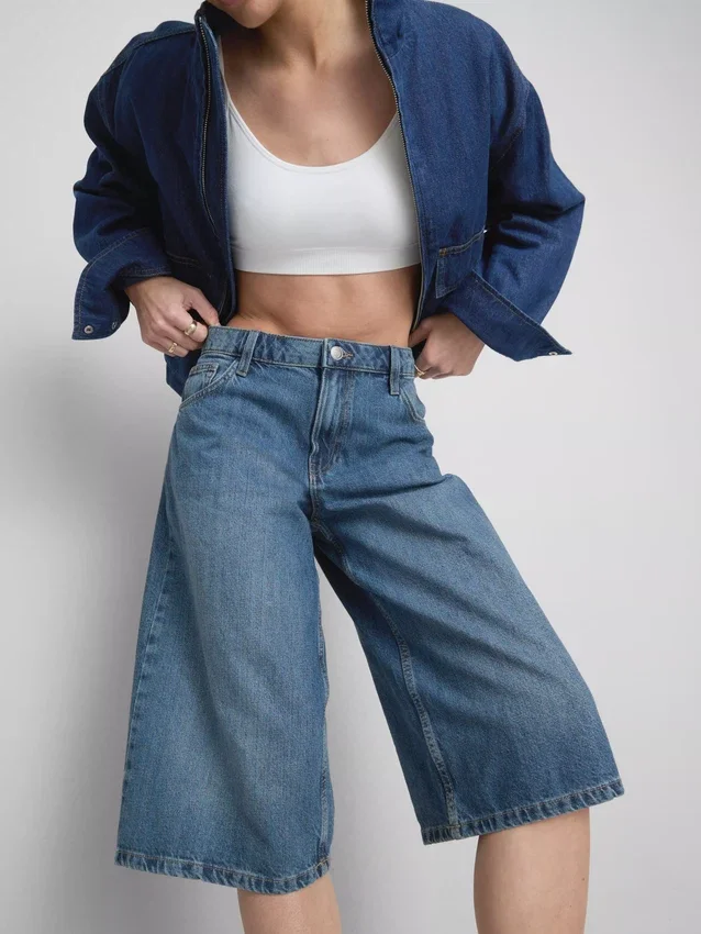 Jorts i bomullsdenim