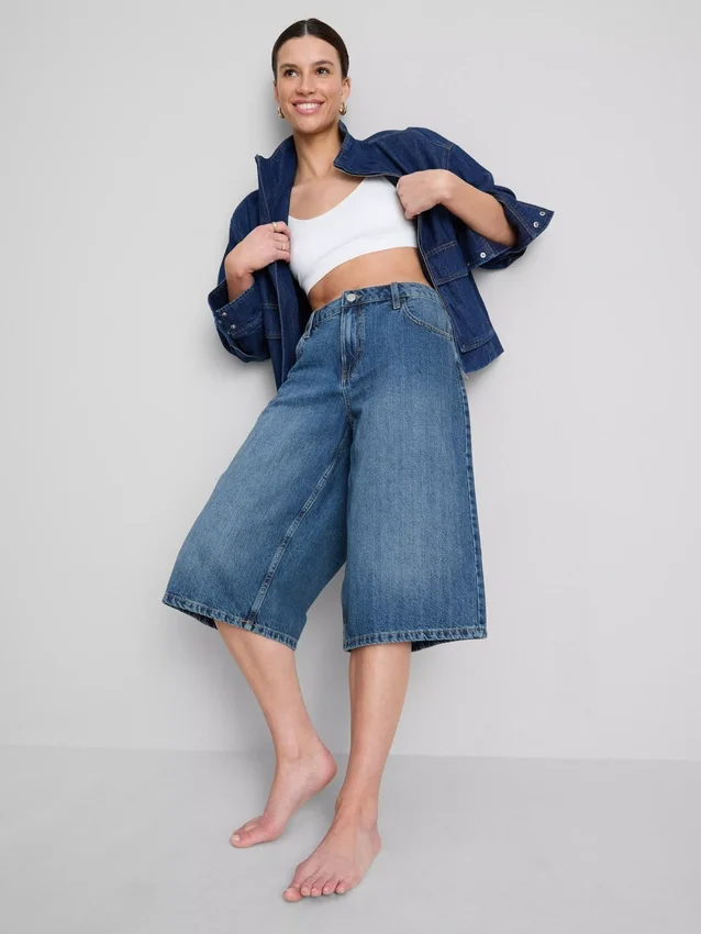 Jorts i bomullsdenim