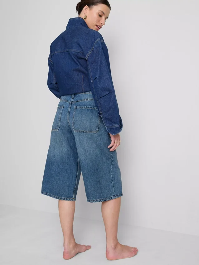 Jorts i bomullsdenim
