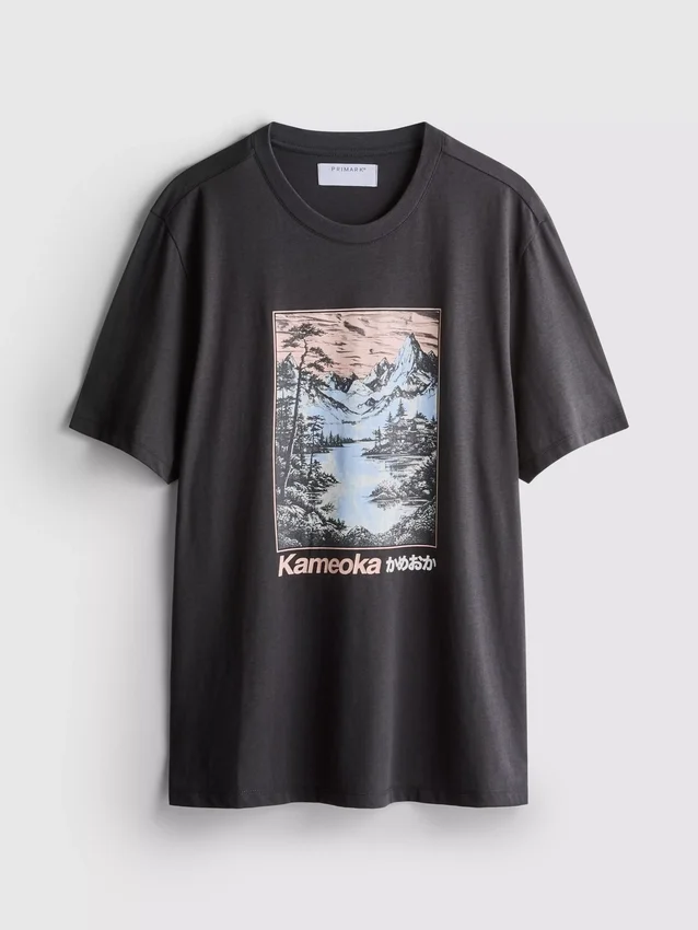 Kameoka grafisk T-skjorte